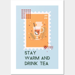 Tea Time Tea Lover Tea Cup Stamp collector Posters and Art